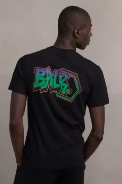 Heren BALR. T-Shirts*Olaf Straight Graffiti T-Shirt Jet Black