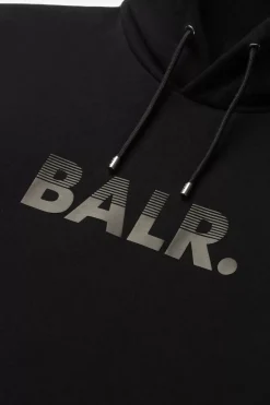 Heren BALR. Hoodies*Olaf Straight Half Track Hoodie Jet Black