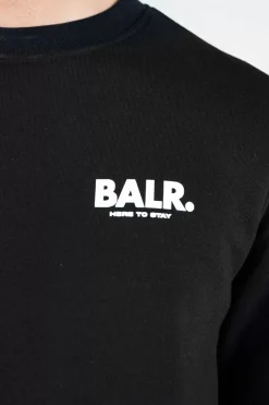Heren BALR. Sweatshirts*Olaf Straight H2S Globe Crewneck Jet Black
