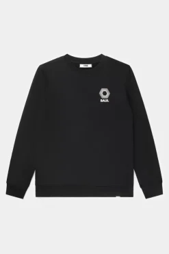 Heren BALR. Sweatshirts*Olaf Straight H2S Hex Crewneck Jet Black