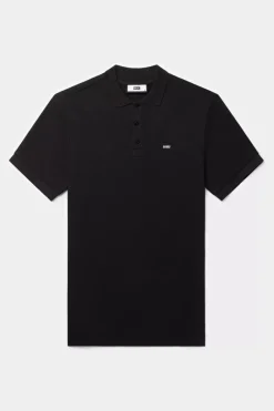 Heren BALR. Polo'S*Olaf Straight Metal Brand Polo Jet Black
