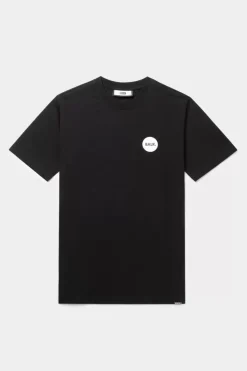 Heren BALR. T-Shirts*Olaf Straight Round Rubber Badge T-Shirt Jet Black