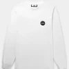 Heren BALR. T-Shirts*Olaf Straight Round Rubber Badge Longsleeve Bright White
