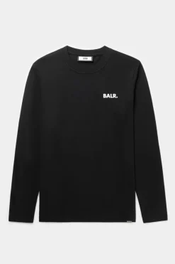 Heren BALR. T-Shirts*Olaf Straight Small Logo Longsleeve Jet Black