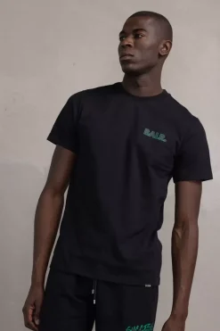 Heren BALR. T-Shirts*Olaf Straight Success T-Shirt Jet Black/Bright White