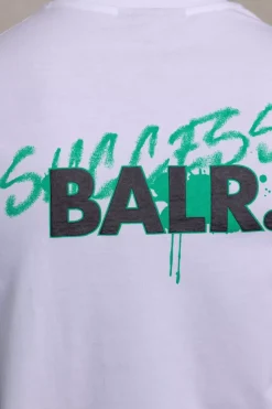 Heren BALR. T-Shirts*Olaf Straight Success T-Shirt Bright White/Jet Black