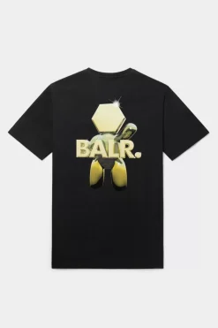 Heren BALR. T-Shirts*Olaf Straight Tc Gold T-Shirt Jet Black