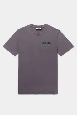 Heren BALR. T-Shirts*Olaf Straight Washed Trophy Club T-Shirt Asphalt Washed