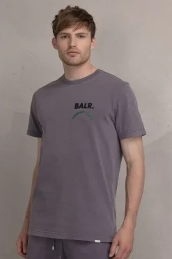 Heren BALR. T-Shirts*Olaf Straight Washed Trophy Club T-Shirt Asphalt Washed