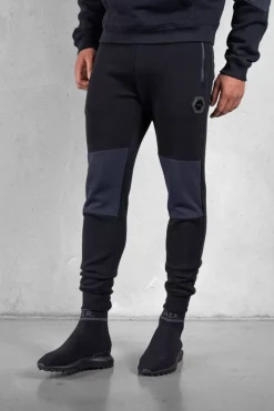 Heren BALR. Broek*Q-Colour Block Series Slim Classic Sweatpants Jet Black/Asphalt