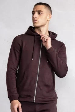 Heren BALR. Sweatshirts*Q-Series Straight Zip Thru Hoodie Renewed Java