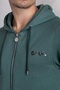 Heren BALR. Sweatshirts*Q-Series Straight Zip Thru Hoodie Renewed Dark Forest
