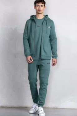 Heren BALR. Sweatshirts*Q-Series Straight Zip Thru Hoodie Renewed Dark Forest