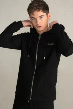 Heren BALR. Sweatshirts*Q-Series Straight Zipped Hoodie Men Black