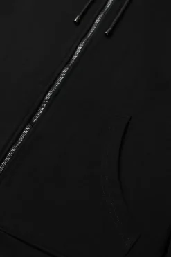 Heren BALR. Sweatshirts*Q-Tape Zip Through Hoodie Jet Black