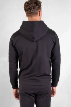 Heren BALR. Sweatshirts*Q-Tape Zip Through Hoodie Jet Black
