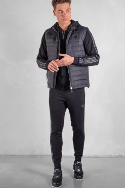 Heren BALR. Sweatshirts*Q-Tape Zip Through Hoodie Jet Black