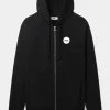 Heren BALR. Hoodies*Rani Round Rubber Badge Zip Hoodie Jet Black
