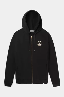 Heren BALR. Sweatshirts*Rani Zip Gold Emblem Hoodie Jet Black