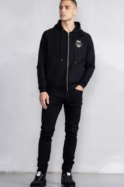Heren BALR. Sweatshirts*Rani Zip Gold Emblem Hoodie Jet Black