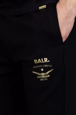 Heren BALR. Broek*Regular Gold Emblem Jogger Jet Black