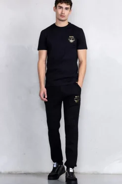 Heren BALR. T-Shirts*Sebastian Slim Gold Emblem T-Shirt Jet Black