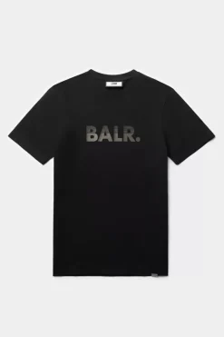 Heren BALR. T-Shirts*Sebastian Slim H2S Half Track T-Shirt Jet Black