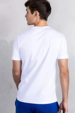 Heren BALR. T-Shirts*Sebastian Slim H2S Half Track T-Shirt Bright White