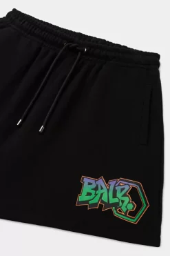 Heren BALR. Shorts*Storm Graffiti Regular Shorts Jet Black