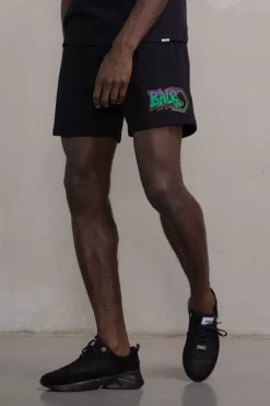 Heren BALR. Shorts*Storm Graffiti Regular Shorts Jet Black